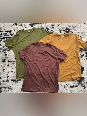 Old Navy Men's Short-Sleeve Crew Tees - Olive, Mustard & Brown